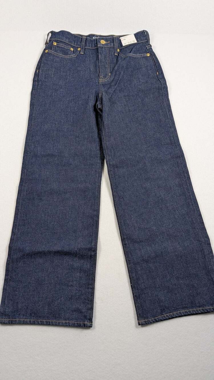 J.Crew '96 Slim Wide-Leg Jeans in Dark Wash Denim Women's Size 26
